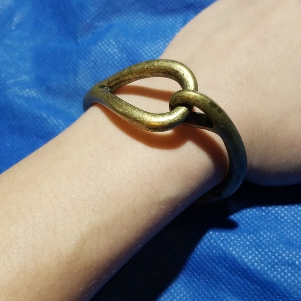 (2 for 5) Antique look gold metal bracelet